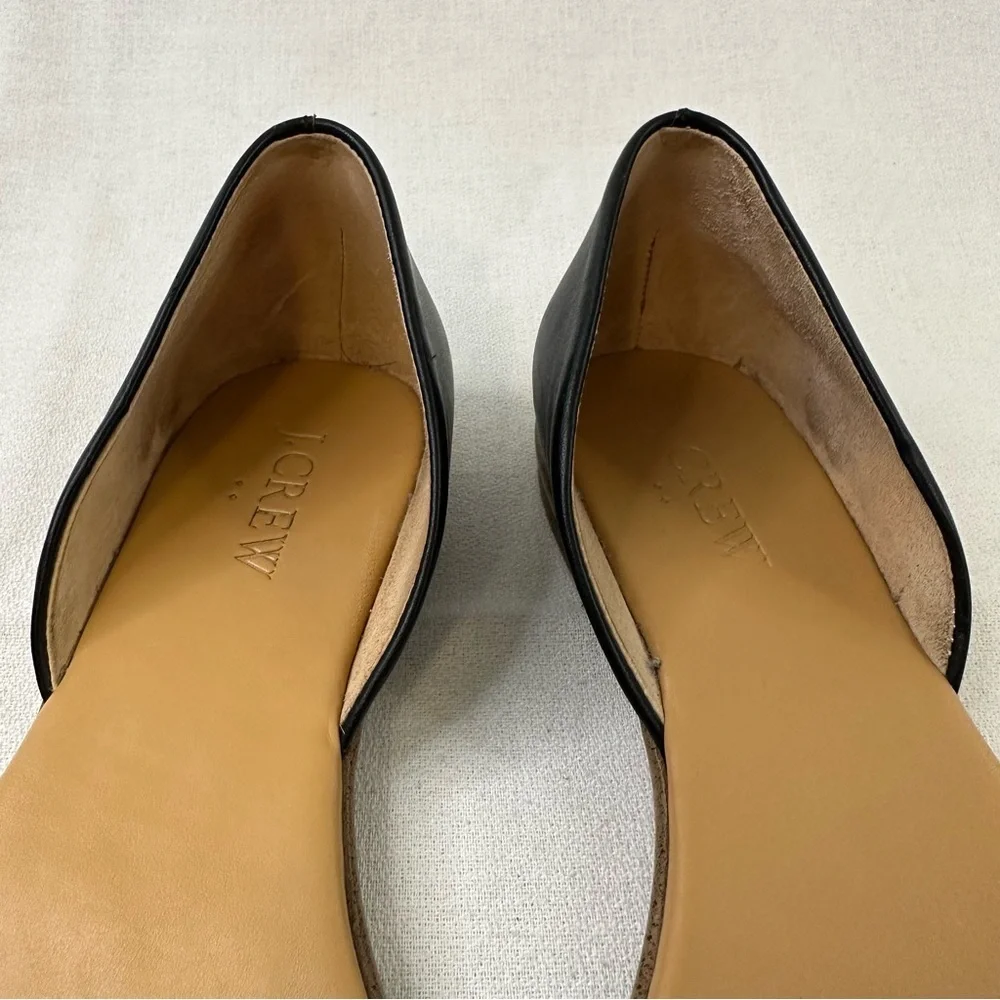 J. Crew Factory Morgan Woven D’Orsay Flats Black 6.5
